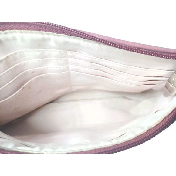 Coach Ashley Leather Wristlet Dark Pinkish Brown Large - Picture 9 of 9